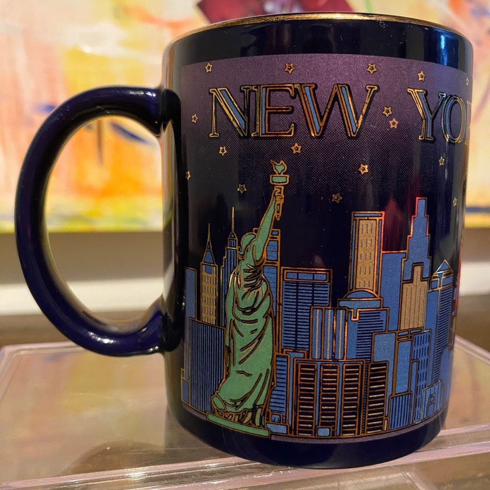 New York Skyline Mug - Blue
